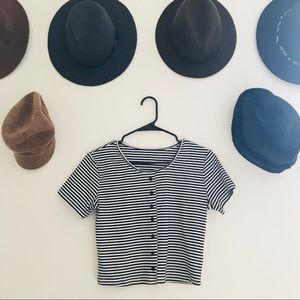Striped Crop Tee